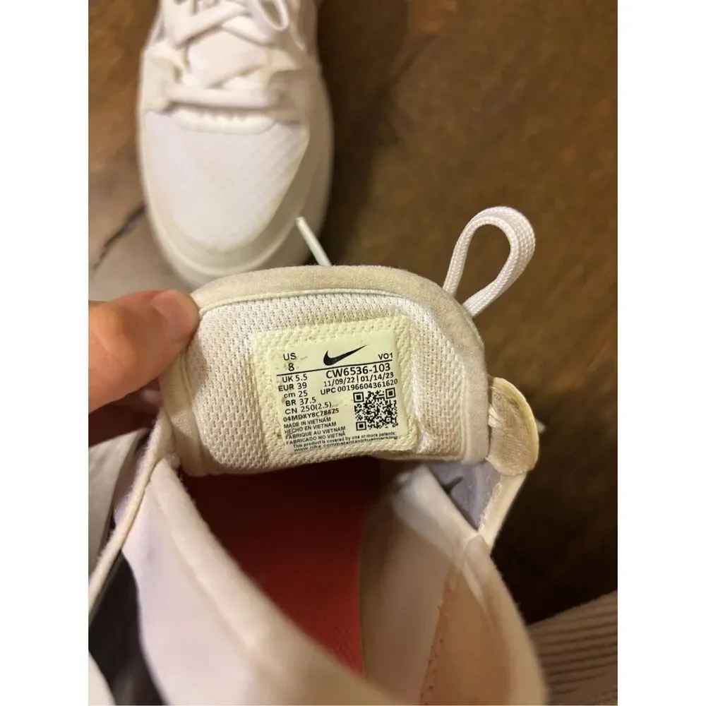 Nike Alta court vision sea coral 8 white sneakers shoes 39 - Picture 8 of 10
